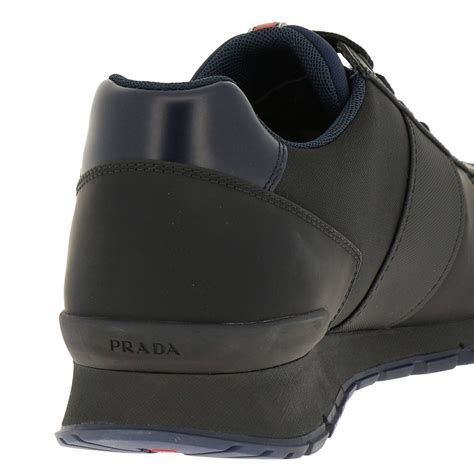 prada men's 4e2718 black fabric & leather|prada sneakers size guide.